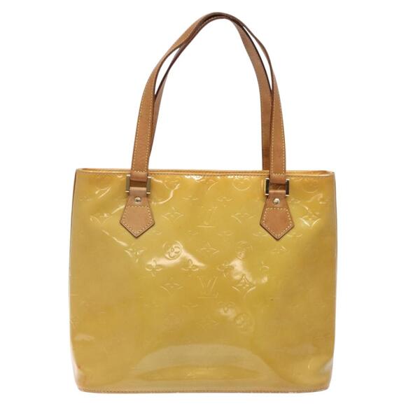 LOUIS VUITTON Monogram Vernis Houston Hand Bag Beige M91004 - Picture 2 of 16